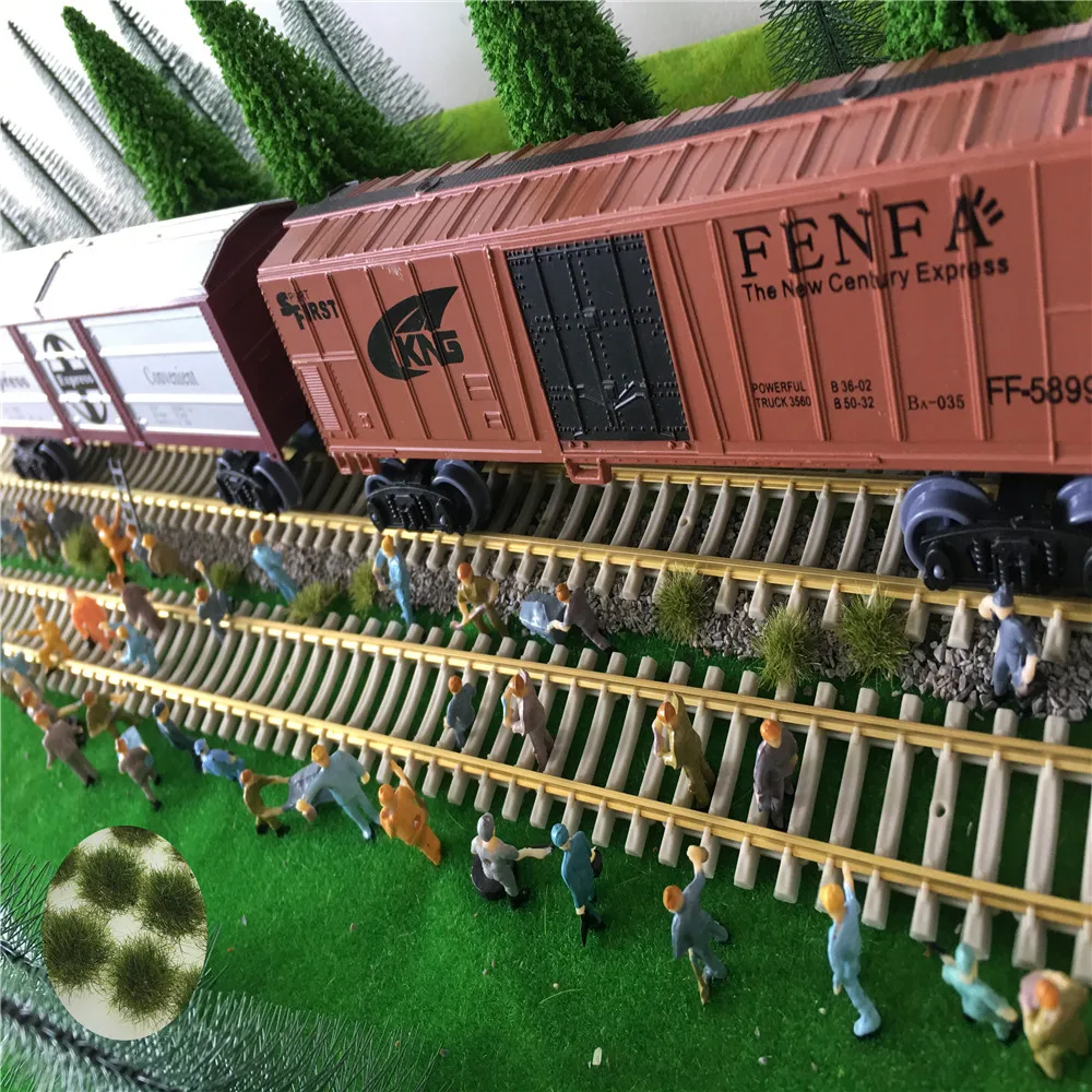 architecture 5mm flock grass ho train layout12