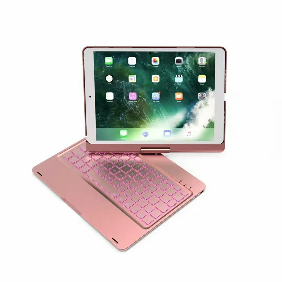 

F180S Foreign Trade 2018 New Ipad9.7-Inch AIR2 Wireless Bluetooth Keyboard Metal Protective Case Backlight