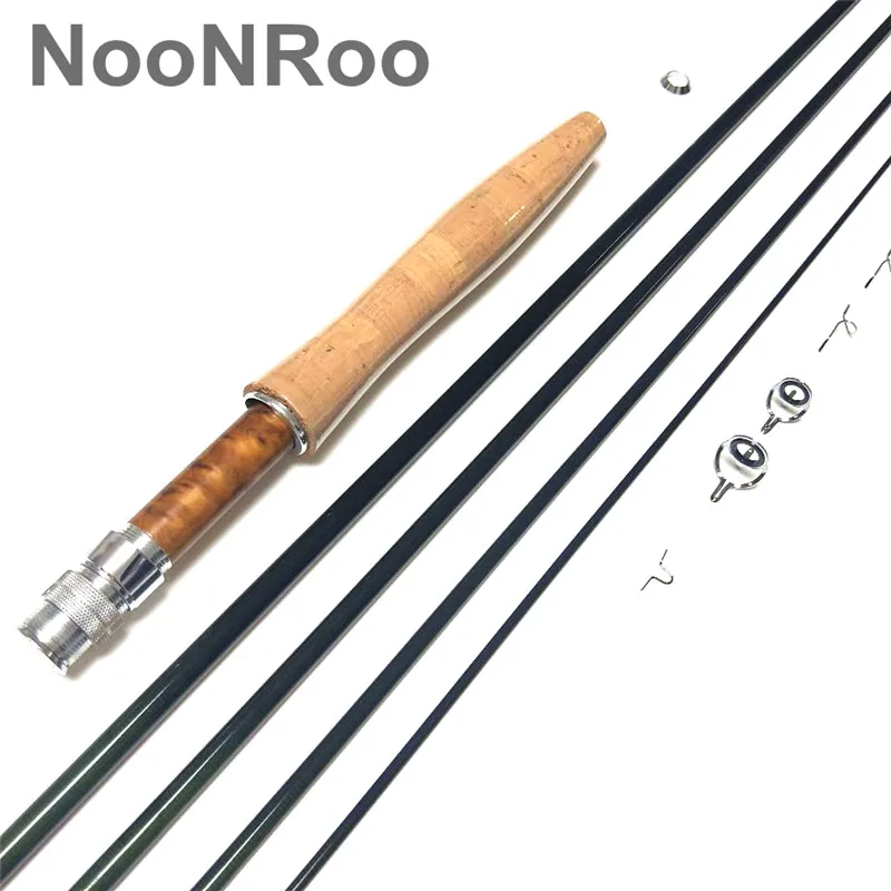 NooNRoo-DIY Fly Fishing Rod Kit, Cambo Kit, Very Good FasAction, Fly Blank, A Grade Cork Grip, Combo, IM8, 9ft, 3 WT, 5 Wt, 6wt