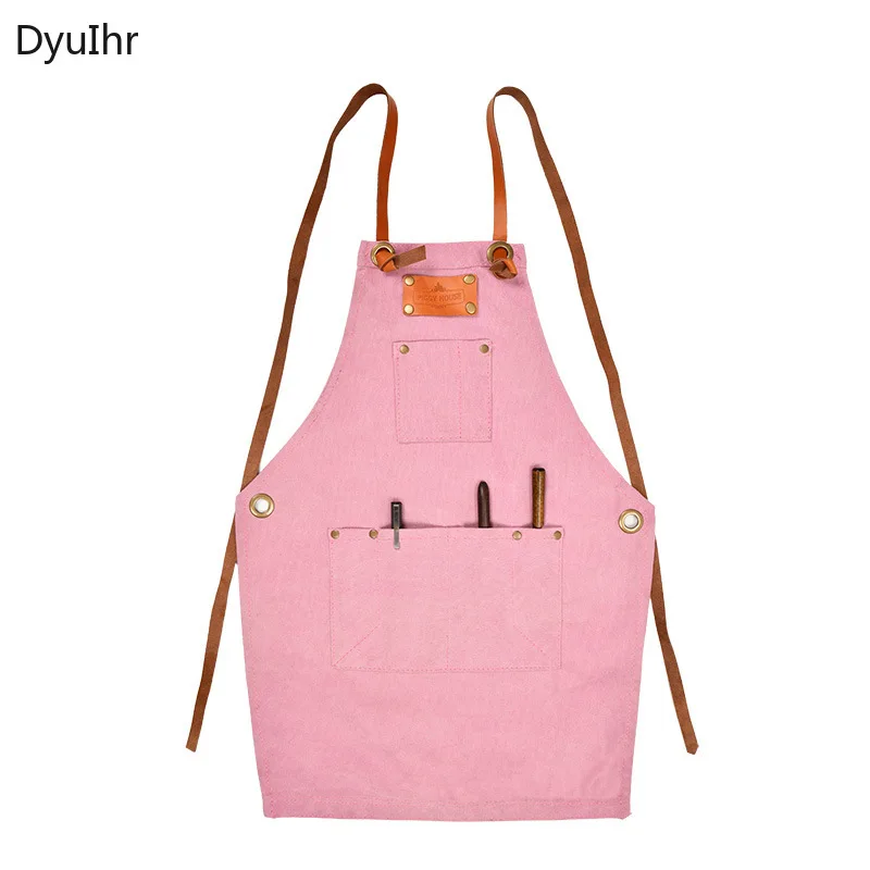 

Детский розовый фартук без рукавов с регулируемым плечевым ремнем и карманом, фартук для изобразительного искусства, водонепроницаемый и грязеотталкивающий