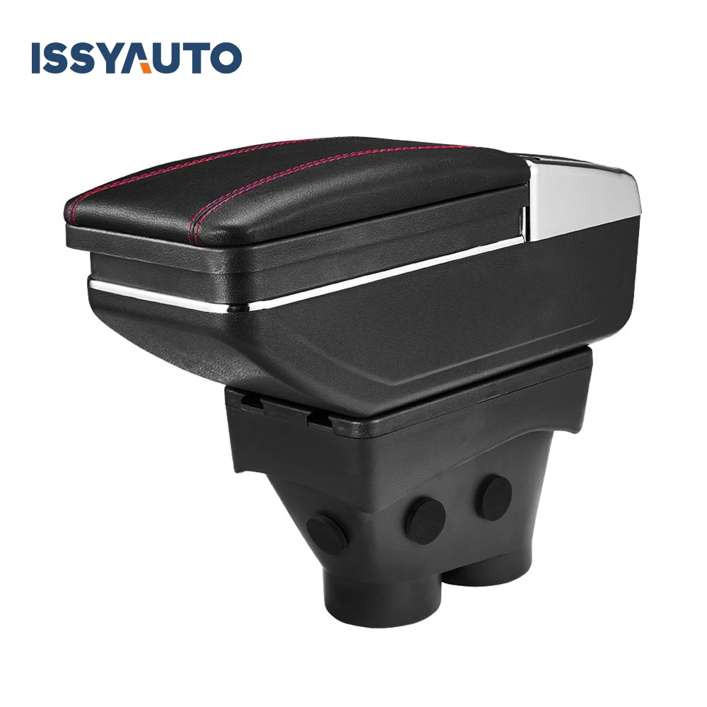 

For Peugeot 208 Car Armrest Box PU Leather Central Container Storage Box Car Styling Accessories