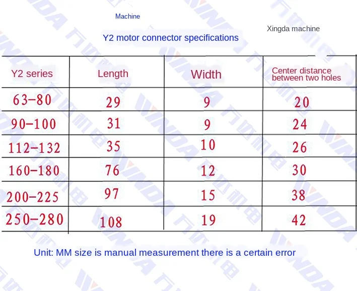 Y2 motor terminal connection piece Y2-160 terminal connection piece Motor block copper strip
