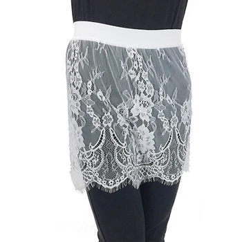 

Underskirt Women Sexy Lace Mesh Micro Skirts Summer Beach Tassel Transparent Short Black White Tight Package Hip Mini Skirt