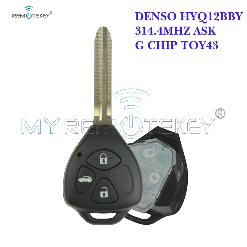 Пульт дистанционного управления Remtekey DENSO HYQ12BBY TOY43 3 кнопки для автомобильного