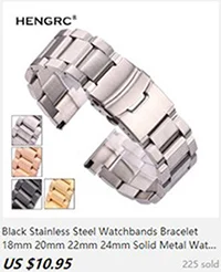 Genuine Leather Watchbands 18mm 20mm 22mm 24mm Black Dark Brown Women Men Cowhide Watch Band Strap Belt With Buckle