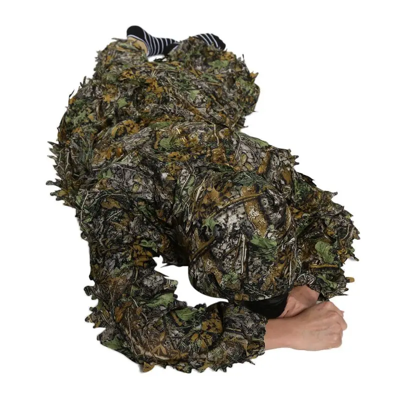 Conjunto de Roupas Selva ao ar Caça Folha Cabolsa Calças Camuflagem Livre Assistir Pássaro 1 3d 6 Blind & Carrinho Da Árvore