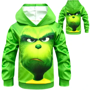 

Christmas Grinch 3D Hoodies Kids Boys Sweatshirt Hoodie Child Baby Funny Grinch Hoodie Children Cartoon Tee Sweater Clothes Coat