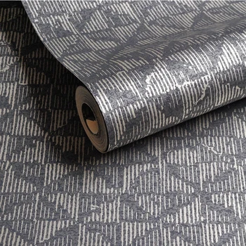 

Plain Metallic Black paper Wallpaper Modern Pattern Design Wall Paper For Living room hallway Decor