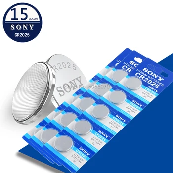 

15PC FOR SONY 3V CR2025 Lithium Battery CR 2025 ECR2025 DL2025 BR2025 2025 KCR2025 L12 Button Cell Coin Battery