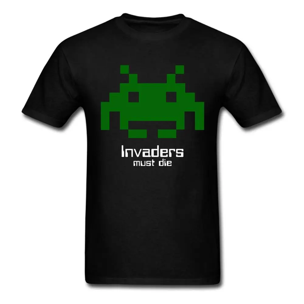 Мужская футболка 80s с принтом видеоигры invaders забавные Любимые футболки из 100%