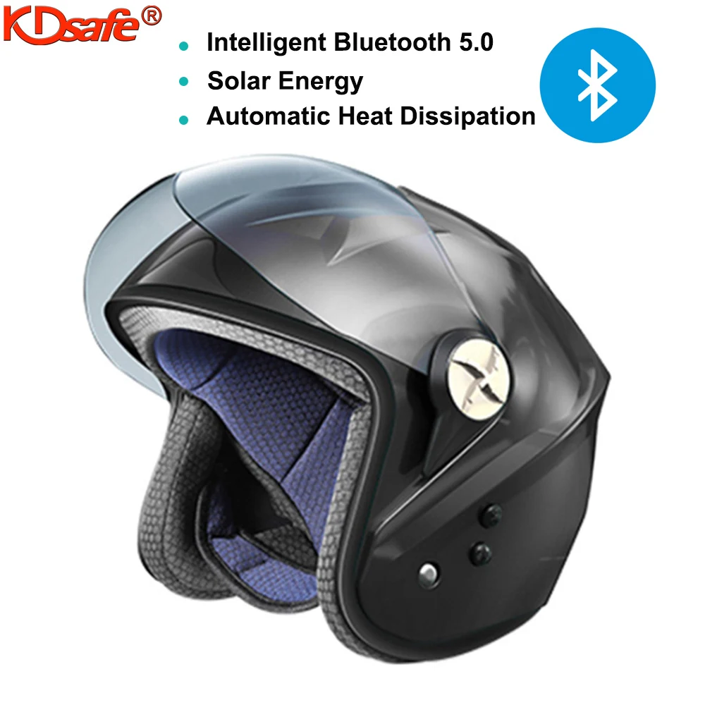 Massage-AED Motorcycle Helmets for Adults,Summer Motorcycle Helmet Personality Sun Protection Riding Half Helmet Lightweight Open-Face Motorbike Helmets DOT/ECE Approved 