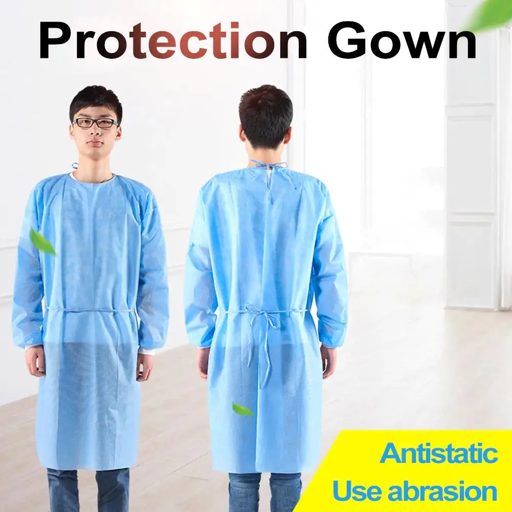 

10pcs Disposable Gowns Protective Man Gown Dustproof Disposable Gown Coverall Women Disposable Coverall Anti-fog Anti-particle