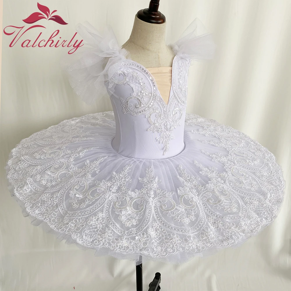 NEW White Ballet Tutu Kids Dancewear Costume Red Dance Dress