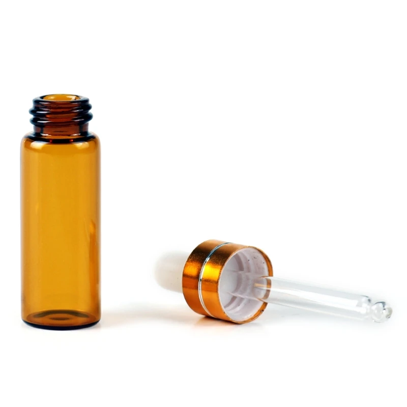 Flacon Vide En Verre 5 Ml + Compte Gouttes Pour Huile Essentielle