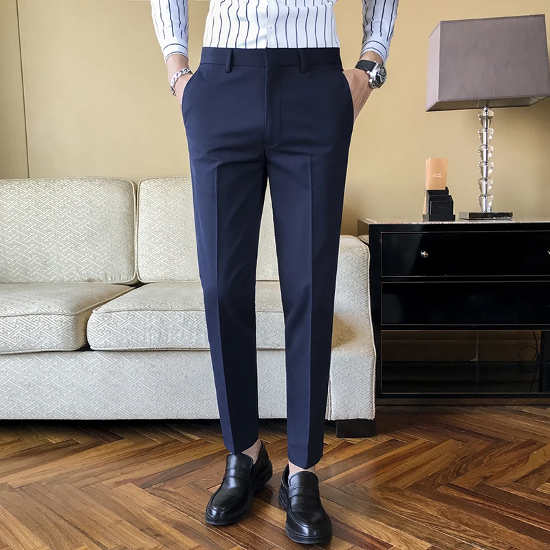 2021 New Business Dress Pants Men Solid 