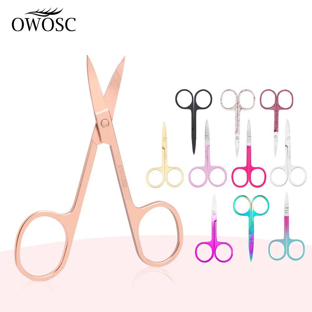 OWOSC 1PC Stainless Steel Small Nail Tools Eyebrow Nose Hair Scissors Cut Manicure Facial Trimming Tweezer Makeup Beauty Tool nose hair scissors eyebrow scissors stainless steel scissors manicure scissors facial hair scissors beauty scissors