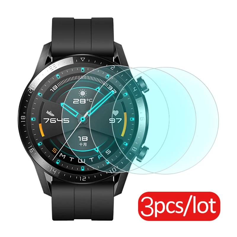 Защитное стекло для Huawei Watch GT 2 закаленное 46 мм 3 шт. | Электроника