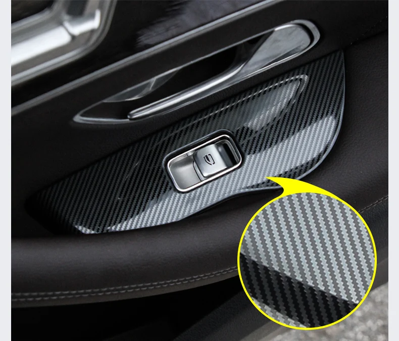 Накладка на кнопку стеклоподъемника для Mercedes gle w167 gle carbon gle gle 350/amg 450 500e amg аксессуары для интерьера