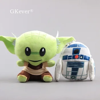 

2 Pcs/Set Yoda Baby Star Wars Soft Plush Toy Cute R2D2 Plush Wallet Coin Bag Lovely Toys Dolls 13cm-18 cm Gift