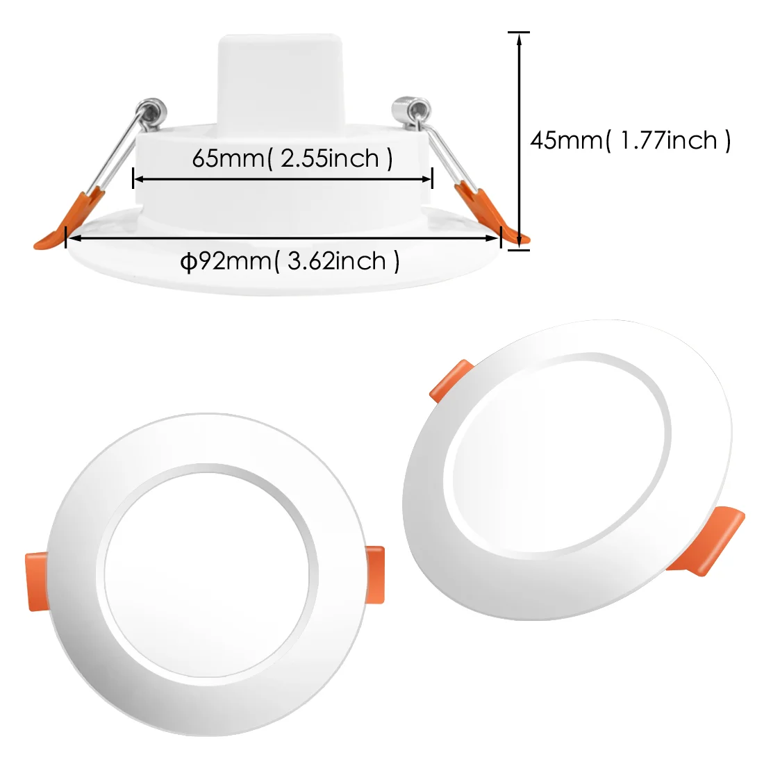 LED Ceiling Light Bluetooth-Compatible Colorful Spot LED Ceiling Lamp Recessed Round Light Smart Home Luminaire RGB Dimmable Downlight 110V 220V