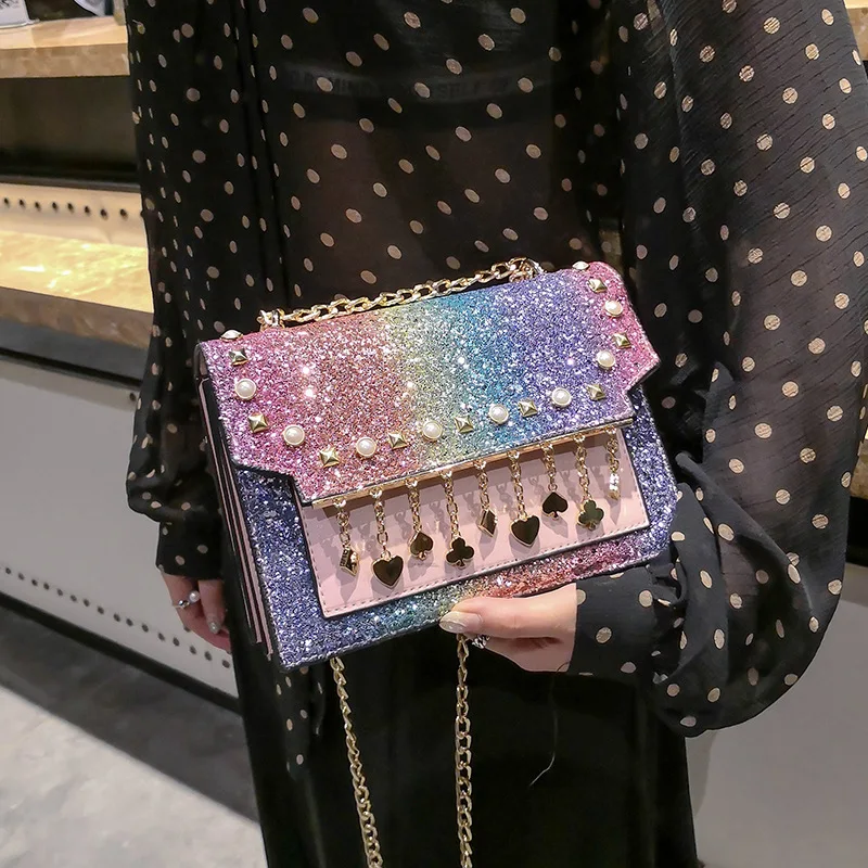 Clutch Bag Evening Luxury Women PPearl Ladies Wedding Party Color Red Contrast Diagonal Package Bolsa Womenina | Багаж и сумки