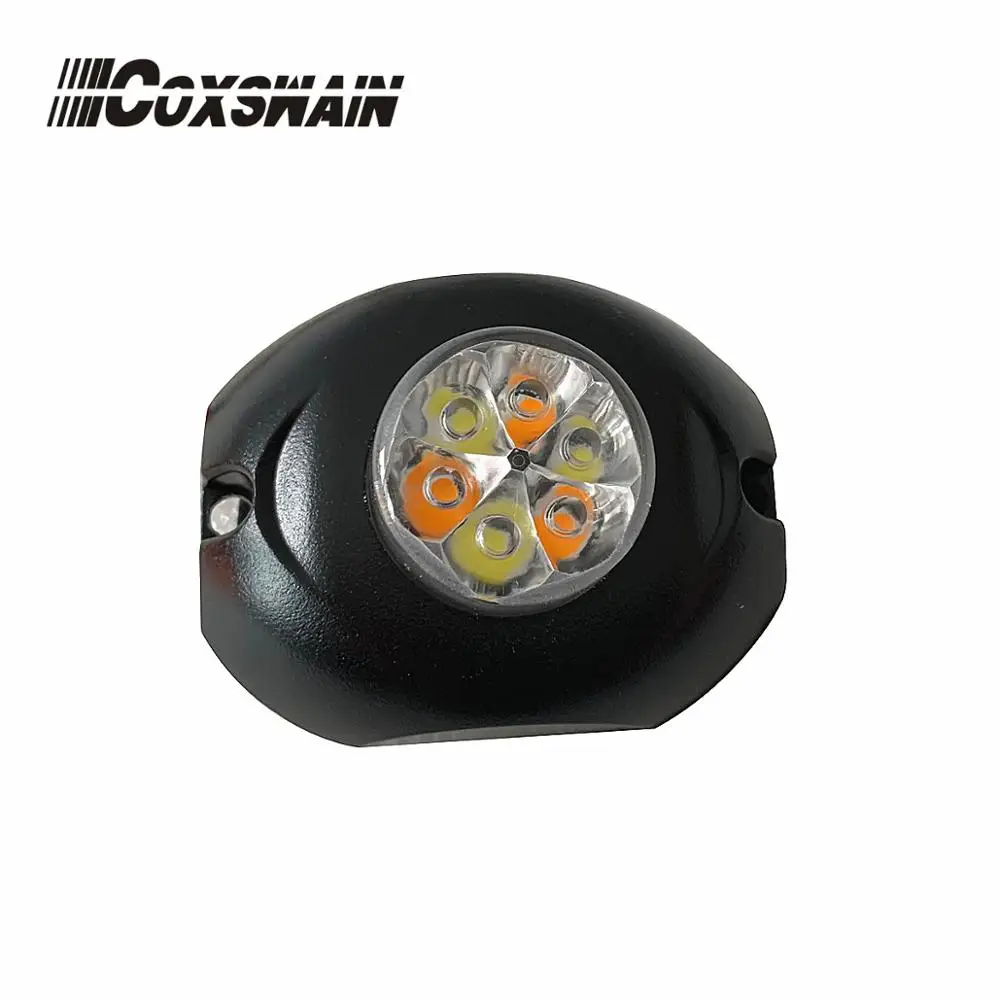 

COXSWAIN H6 DUAL COLOR LED Hideaway strobe warning lights , 6*5W LED, LED surface mount light, Car Truck grill Strobe Headlight