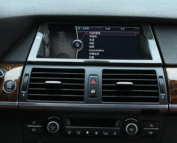 

For BMW X5 E70 X6 E71 2008-2013 Carbon Style GPS Navigation Screen Frame Decoration Cover Trim Car Styling