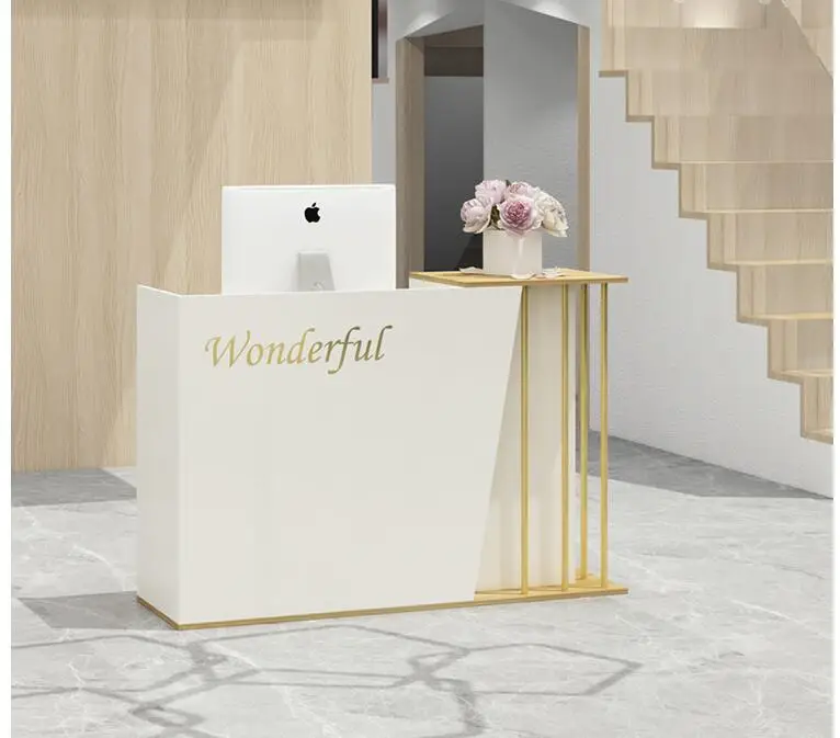 Small flat front desk for cashier shop