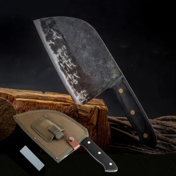 

Hand Forged Knife Hammered Kitchen Knife Slicing Knife Scimitar Super Fast Sharp Knife