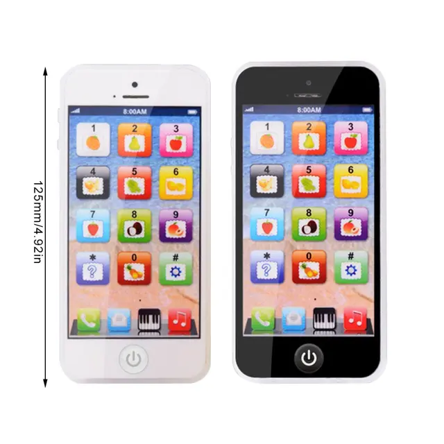 English Music Simulation Learning Light Toy Mobile Phone Story Machine Early Education Toy Mobile Phone With USB Cable 6