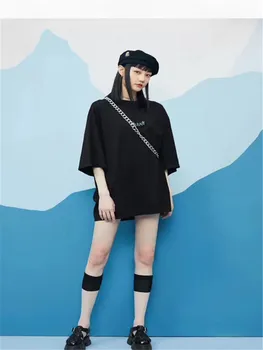 

2020 summer mid-long t-shirt Lady HUA Mulan dragon loose casual half sleeve tops graphic Tees women tshirt harajuku