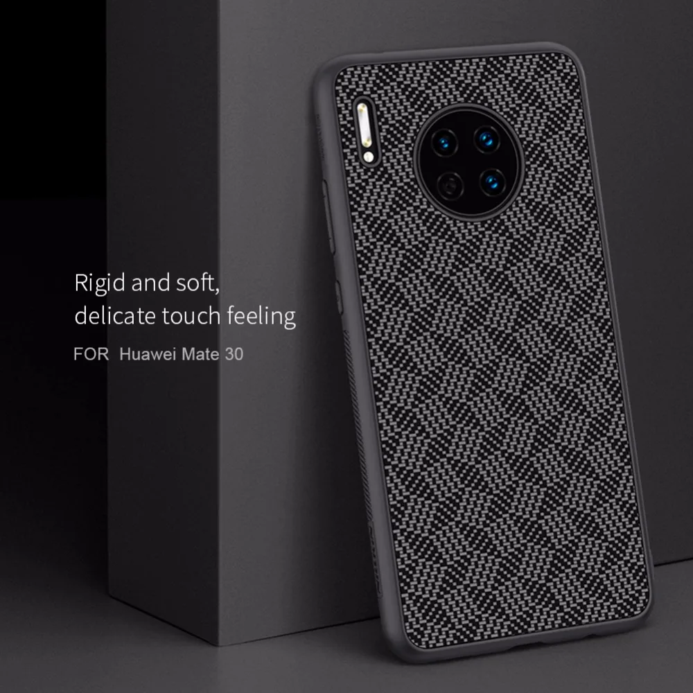 Для huawei mate 30 чехол NILLKIN клетчатый чехол из синтетического волокна чехол для телефона для huawei mate 30 карбоновая ПП Пластиковая Задняя Крышка