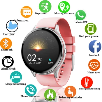 

Women Smart Watch Real-time Weather Forecast Activity Tracker Heart Rate Monitor Sports Ladies Smart Watch Men For Android IOS