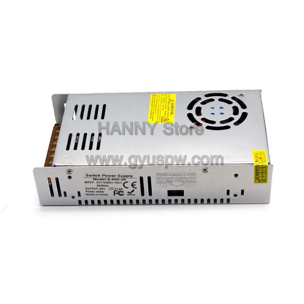 Универсальный 600W 28V 21.4A импульсный источник питания преобразователь драйвера 220 110 AC к DC28V импульсивный источник питания для CNC машина "сделай сам" Светодиодный CCTV