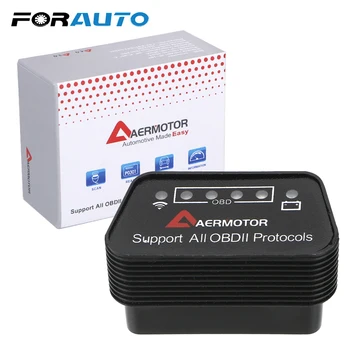 

FORAUTO Car Diagnostic Scanner V1.5 OBD2 Support Almost OBD-II Protocols Car Care ELM 327 Wifi For Android PC IOS