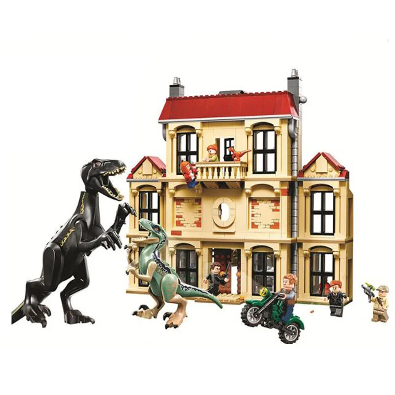 Jurassic Tyrannosaurus Indominus Rex Indoraptor World Park 2 строительные блоки фигурки динозавров игрушки совместимы с - Цвет: Абрикосовый