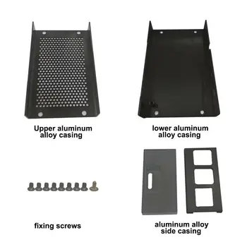 

Aluminum Alloy Metal Case Cooling Heatsinks Black Silver Fit for Raspberry Pi 4 Metal Enclosure Protective Box Shell Case