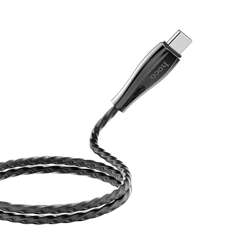 HOCO U56 10 шт./лот 1,2 м Прочный USB кабель для iPhone кабель Micro кабель для samsung USB кабель зарядное устройство провод - Цвет: gray for Type C