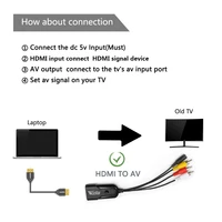 HDMI to RCA AV CVBS Component Converter Scaler 1080P Adapter Cable Box for Monito L/R Video HDMI2AV HD Support NTSC PAL - Image 4