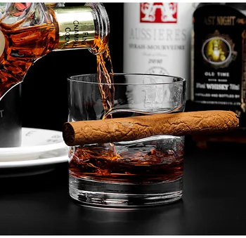 

Fast Shipping 12PCS Cigar Whiskey Glass Crystal Rock Glass Tumbler Lead Free Glass Safe Packing Glass Eco-Friendly Drinking Cups