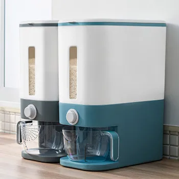 

Automatic Cereal Dispenser Storage Box Household Bucket Storage Box Metering Cylinder with Automatic Rice Storage Tank Cans