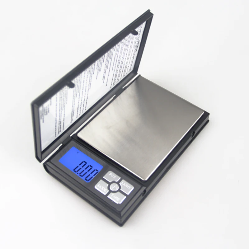 

Pocket Digital Scale 0.01g 500g/2kgx 0.1g Precision Portable Scale LCD Display Jewelry Balance Laboratory Electronic Scales