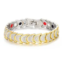 Новая мода мужские из магнетита германия браслет для женщин остаток Луны дизайн био энергии здоровья мужские ювелирные изделия