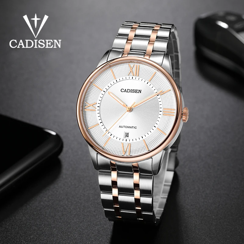 

CADISEN Mens Watches Top Brand Luxury Watch Men Automatic Mechanical Watch Men Sports Waterproof Clock Man Relogio Masculino