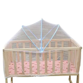 

1 x Baby Cradle Bed Mosquito Nets Summer Baby Safe Arched Mosquitos Net, Ran Color
