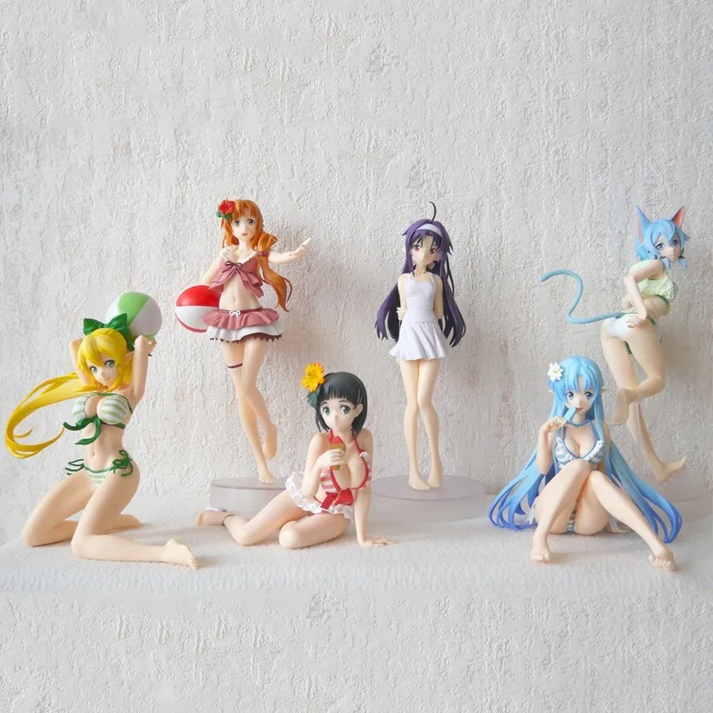 Аниме EXQ Sword Art Online Asada Shino Asuna Kirigaya Suguha ПВХ фигурка игрушка для взрослых
