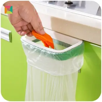 

Trash Storage Bag Bracket Holder Plastic Cabinet Door Garbage Storage Cuisine Kitchen Organizer Rubbish Kitchen Utensils Cozy