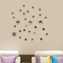 Кластеры звезд точечные зеркальные настенные наклейки 3D
