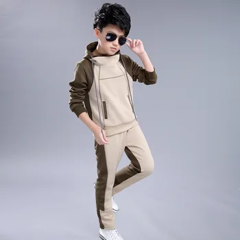 

Kids Tracksuit 2020 New Hooded Boy Clothes Set Spring Autumn Kids Clothes Girls Cotton School Uniform Sport Suit 4 12 Years