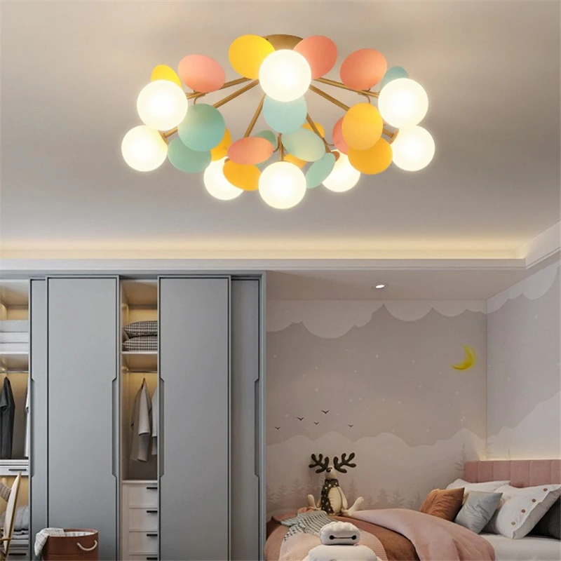 flower ceiling lamp children's room Home decor bedroom lighting ceiling light modern LED Nordic molecular fixtures - AliExpress Mobile